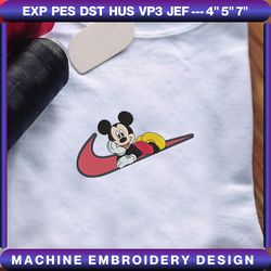 nike x mickey mouse cartoon embroidered sweatshirt, brand character cartoon embroidered sweatshirt, custom cartoon embroidered crewneck,         beautiful cartoon character embroidered