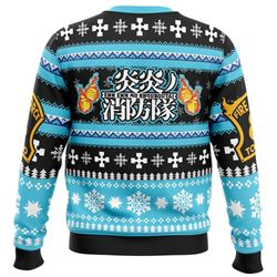 Christmas Flame Fire Force All Over Print Hoodie 3D Zip Hoodie 3D Ugly Christmas Sweater 3D Fleece Hoodie