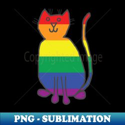 Kitty Cat Pride - PNG Transparent Sublimation Design - Enhance Your Apparel with Stunning Detail