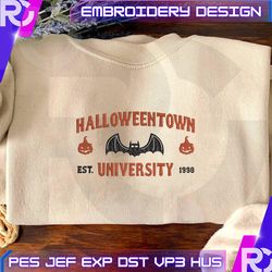 Halloweentown University Embroidery Design, Horror Movie Halloween Embroidery File, 3 Sizes, Format Exp, Dst, Jef, Pes, Horror Film Halloween