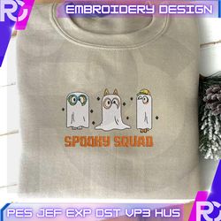 spooky quads embroidery design, horror movie embroidery design, halloween movie characters embroidery file