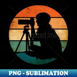 photographer female - vintage sublimation png download - transform your sublimation creations