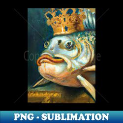 fish with a crown - modern sublimation png file - unlock vibrant sublimation designs