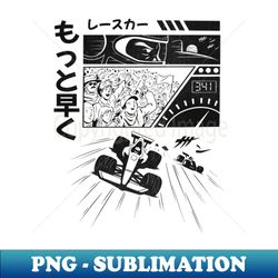 anime and manga race car scene - instant sublimation digital download - create with confidence