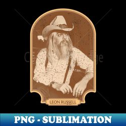 leon russell sepia tribute - trendy sublimation digital download - perfect for creative projects