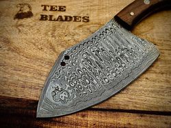 cleaver | serbian chef knife damascus steel  | damascus meat cleaver |birthday