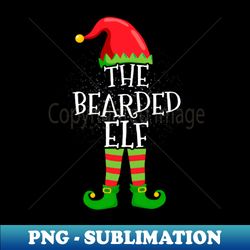 Bearded Elf Family Matching Christmas Group Funny Gift - Trendy Sublimation Digital Download - Boost Your Success with this Inspirational PNG Download