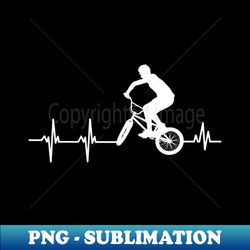 bmx heartbeat biker cyclist pulse cycling - decorative sublimation png file - unlock vibrant sublimation designs