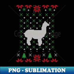 funny alpaca llamas ugly christmas sweater - sublimation-ready png file - unleash your inner rebellion