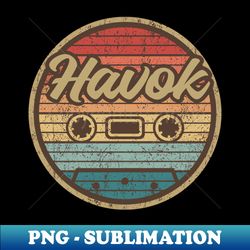 havok retro cassette circle - modern sublimation png file - perfect for personalization