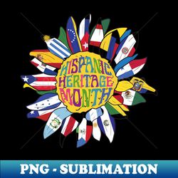 national hispanic heritage month sunflofer - high-resolution png sublimation file - transform your sublimation creations