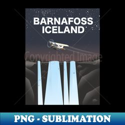 barnafoss iceland travel poster - aesthetic sublimation digital file - enhance your apparel with stunning detail