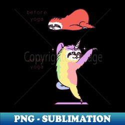sloth after yoga - exclusive png sublimation download - bold & eye-catching