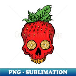 strawberry skulls orange eyes - modern sublimation png file - defying the norms