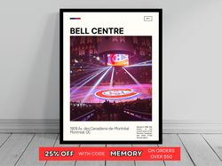 bell centre print  montreal canadiens poster  nhl art  nhl arena poster   oil painting  modern art   travel art print