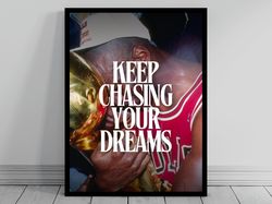 michael jordan wall art basketball poster sports quote inspirational home decor success motivational poster