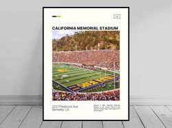 california memorial stadium print  california golden bears poster  ncaa poster   oil painting  modern art   travel print