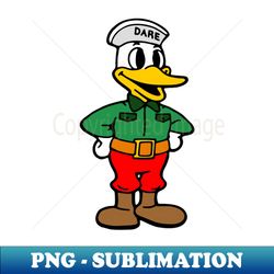 Proud Daring Sailor Soldier cartoon Duck - Decorative Sublimation PNG File - Create with Confidence
