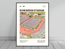 rynearson stadium eastern michigan eagles poster ncaa stadium poster oil painting modern art travel