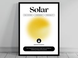 solar plexus chakra daily affirmation manipura poster modern chakra wall hanging 7 chakra affirmations manifest chakra p