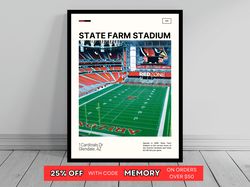 state farm stadium arizona cardinals poster nfl art nfl stadium poster oil painting modern art travel art