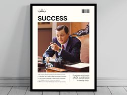 success daily affirmation leonardo dicaprio motivational poster modern art mental health men manifest success and money