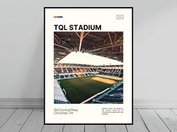 tql stadium fc cincinnati poster major league soccer art soccer pitch poster oil painting modern art