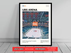 ubs arena new york islanders poster nhl art nhl arena poster oil painting modern art travel art