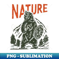 nature bear - sublimation-ready png file - unleash your creativity