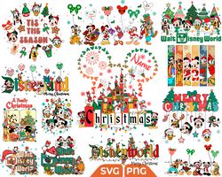 pack mickey merry christmas friends svg png design