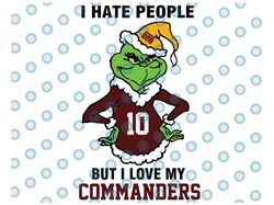 i hate people but i love my commanders, washington commanders svg nfl teams, nfl teams svg, nfl svg, football svg, sport