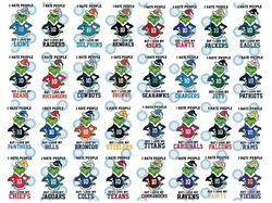 new grinh nfl bundle i hate people but i love my nfl teams n f l teams svg, nfl svg, football svg, sport bundle grinch b