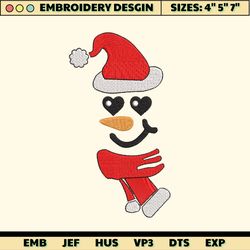 santa hat snowman embroidery, christmas embroidery designs, merry xmas embroidery designs, merry christmas embroidery designs