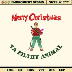 merry christmas 2023 embroidery machine design, ya filthy animal embroidery design, christmas movie characters embroidery file