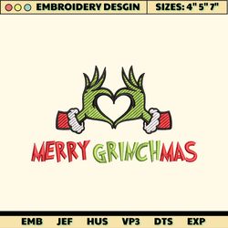 merry christmas green monster embroidery design, happy christmas embroidery machine file, movie christmas embroidery design for shirt, christmas 2023 embroidery file