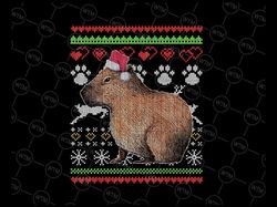 capybara santa-claus ugly christmas png, holiday lover png, capybara png sublimation design, merry christmas png sublima