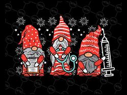 nurse christmas gnomes png, cute nurses xmas pajamas png, nurse christmas gift, gnome nurse png, gnome christmas png sub