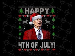 santa presiden  happy 4th of july ugly christmas png, funny christmas png, christmas gift, 4th of july merry christmas p