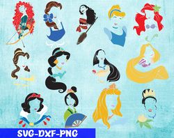 disney princess svg, bundles disney pricess svg, png,dxf, pdf, jpg...