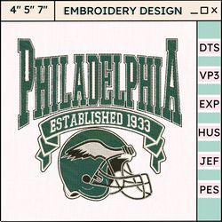 nfl philadelphia eagles embroidery design, nfl football logo embroidery design, famous football team embroidery design, football embroidery design, pes, dst, jef, files