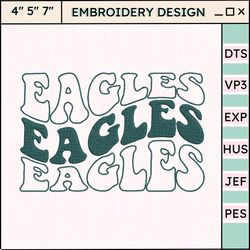 nfl philadelphia eagles girls embroidery design, nfl football logo embroidery design, famous football team embroidery design, football embroidery design, pes, dst, jef, files