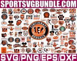 bundle 87 files cincinnati bengals football team svg, cincinnati bengals svg, nfl teams svg, nfl svg, png, dxf, eps