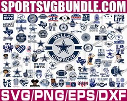 bundle 88 files dallas cowboys football teams svg, dallas cowboys svg, nfl teams svg, nfl svg, png, dxf, eps