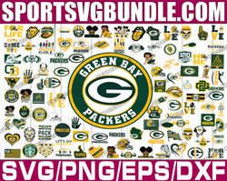 bundle 105 files green bay packers football team svg, green bay packers svg, nfl teams svg, nfl svg, png, dxf, eps