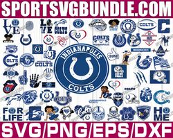 bundle 64 files indianapolis colts football team svg, indianapolis colts svg, nfl teams svg, nfl svg, png, dxf, eps