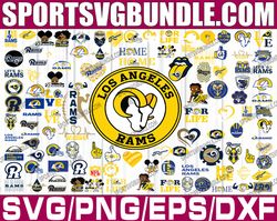 bundle 112 files new los angeles rams football team svg, new los angeles rams svg, nfl teams svg, nfl svg, png, dxf, eps