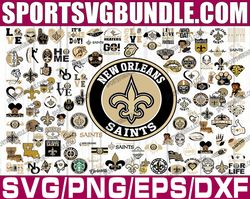 bundle 111 new orleans saints football team svg svg, new orleans svg, nfl teams svg, nfl svg, png, dxf, eps