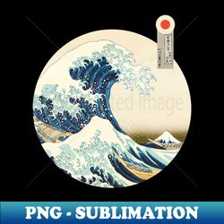 katsushika hokusai vintage - decorative sublimation png file - unleash your creativity