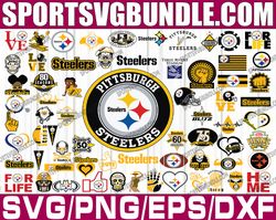 bundle 66 files pittsburgh steelers football team svg, pittsburgh steelers svg, nfl teams svg, nfl svg, png, dxf, eps