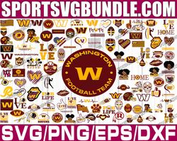 bundle 118 files washington commanders football team svg, washington commanders svg, nfl teams svg, nfl svg, png, dxf